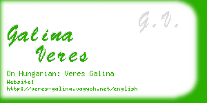 galina veres business card